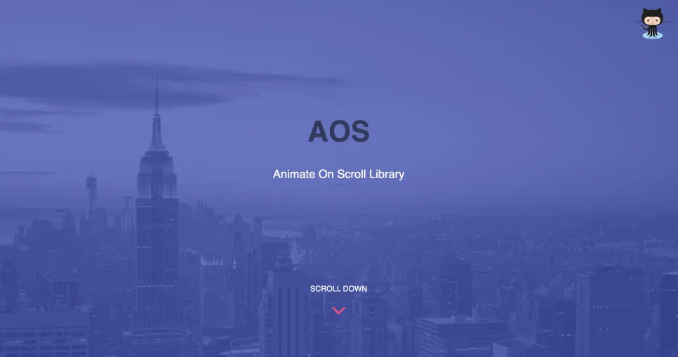 스크롤 애니메이션 AOS(Animate On Scroll Library) 플러그인 사용법